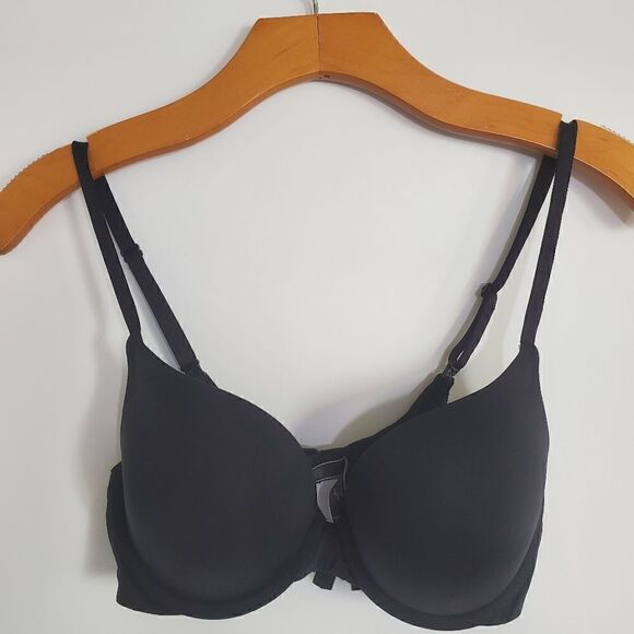Victoria's Secret T-Shirt Push-Up Full Coverage Bra Black Size 34C - Picture 1 of 10